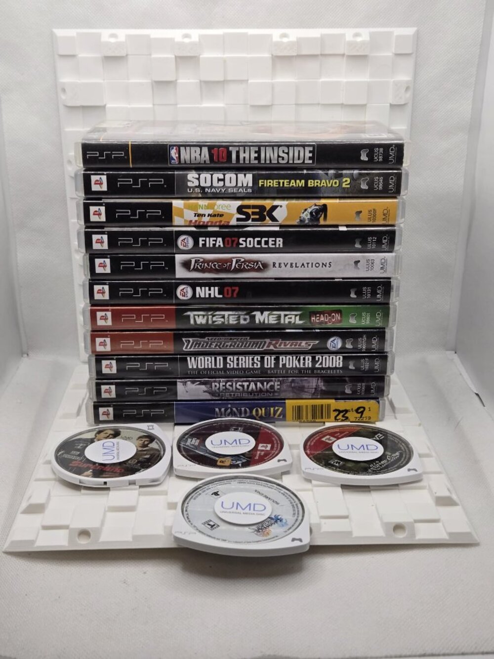 Sony PSP Game Bundle 15 UMDs GTA Dissidia Final Fantasy Resistance SOCOM Tested